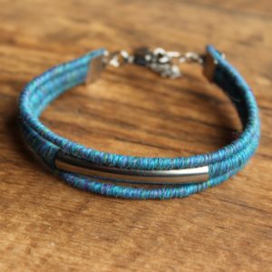 LYCUS alpaca bracelet - Blue tweed
