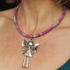 ethical alpaca necklace gift yarn