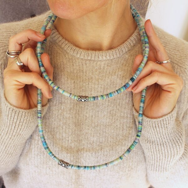 ethical alpaca necklace long gift yarn