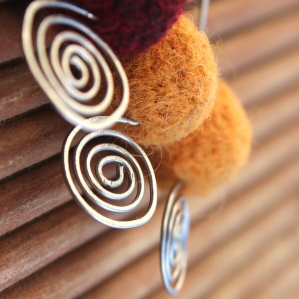 ethical alpaca earrings gift yarn