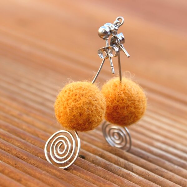 ethical alpaca earrings gift yarn