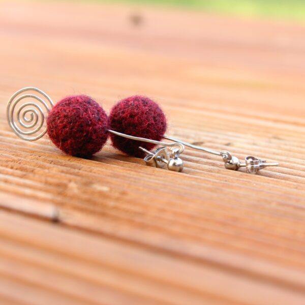 ethical alpaca earrings gift yarn