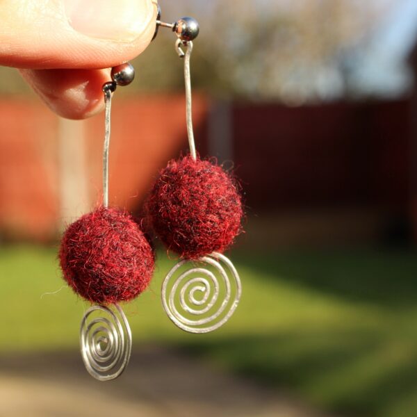 ethical alpaca earrings gift yarn
