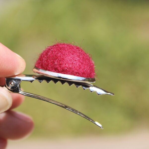 ENTANA felted alpaca hair clip ethical British accessory