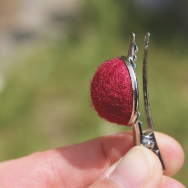 ENTANA felted alpaca hair clip ethical British accessory