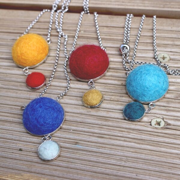 LALHI felted alpaca necklace_long ethical colourful wool