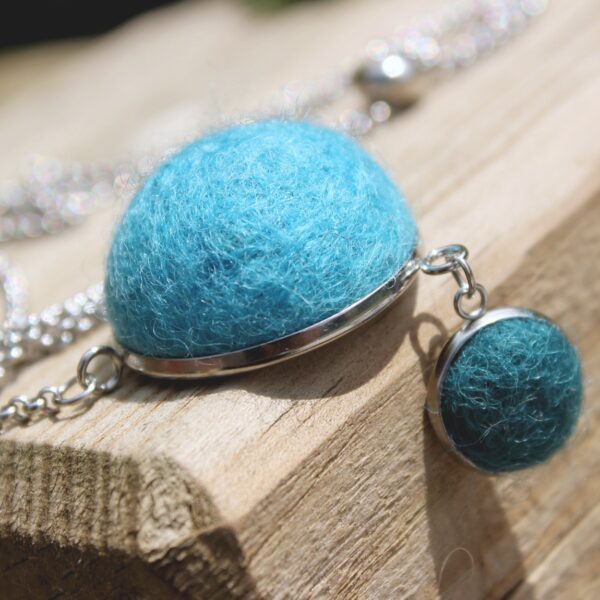 LALHI felted alpaca necklace_long ethical colourful wool