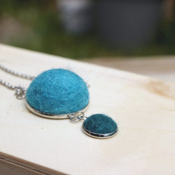 LALHI felted alpaca necklace_long ethical colourful wool