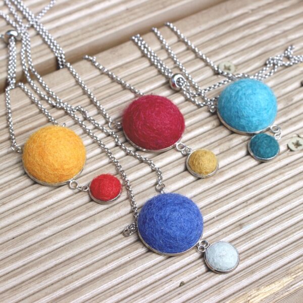 LALHI felted alpaca necklace_long ethical colourful wool