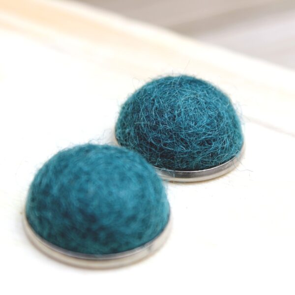 NAVA felted alpaca large stud earrings_ethical, fleece