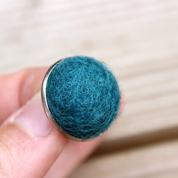 NAVA felted alpaca large stud earrings_ethical, fleece