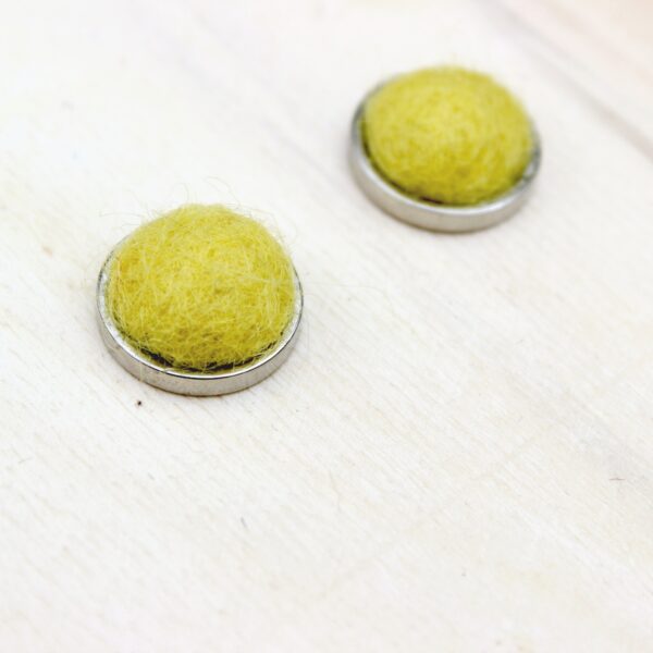 TARTAS felted alpaca stud earrings stainless steel ethical