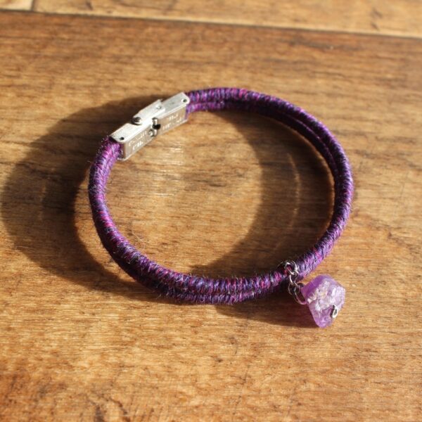 QUANDISA stone alpaca yarn bracelets