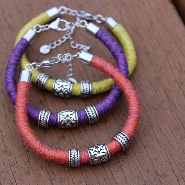 ethical baby alpaca bracelet made in the uk