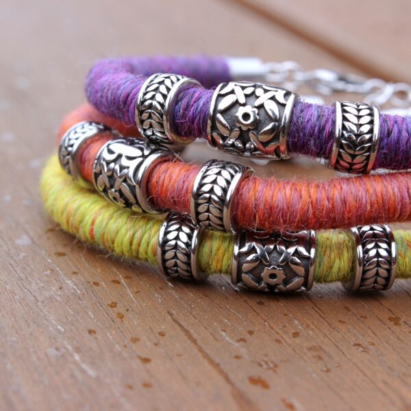 ethical baby alpaca bracelet made in the uk
