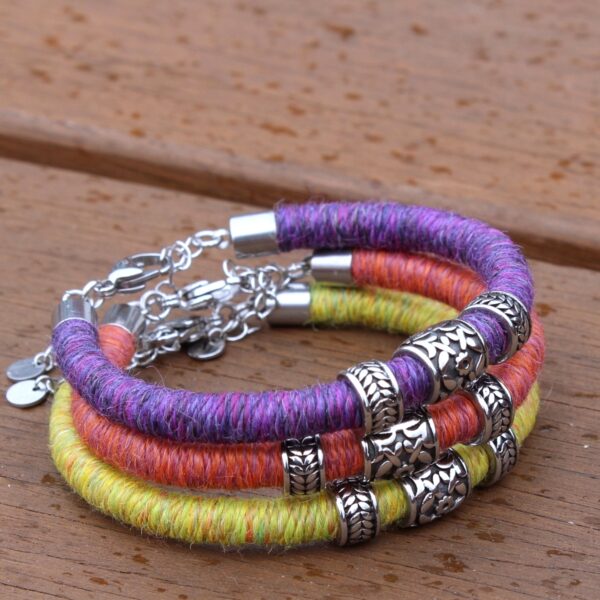 ethical baby alpaca bracelet made in the uk